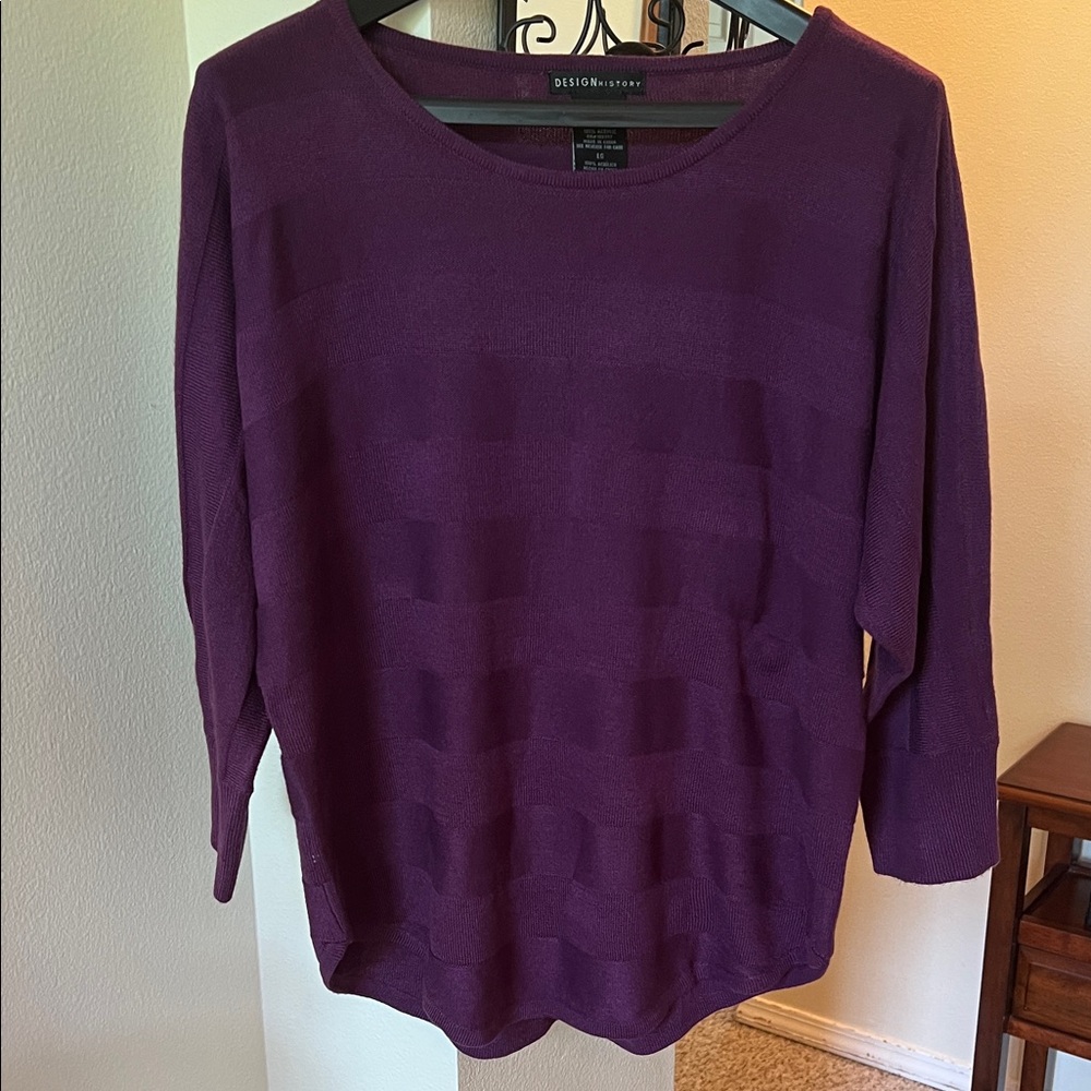 Design History Deep Purple Knit Top